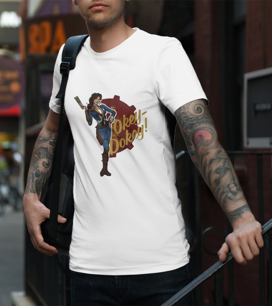 Spartan117gw Okey Dokey Gaming Vault Girl Retro Style T-Shirt