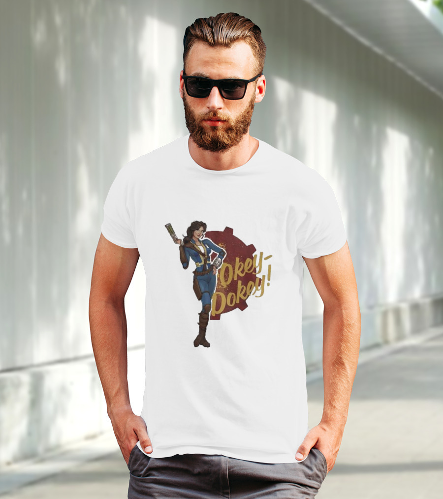 Spartan117gw Okey Dokey Gaming Vault Girl Retro Style T-Shirt