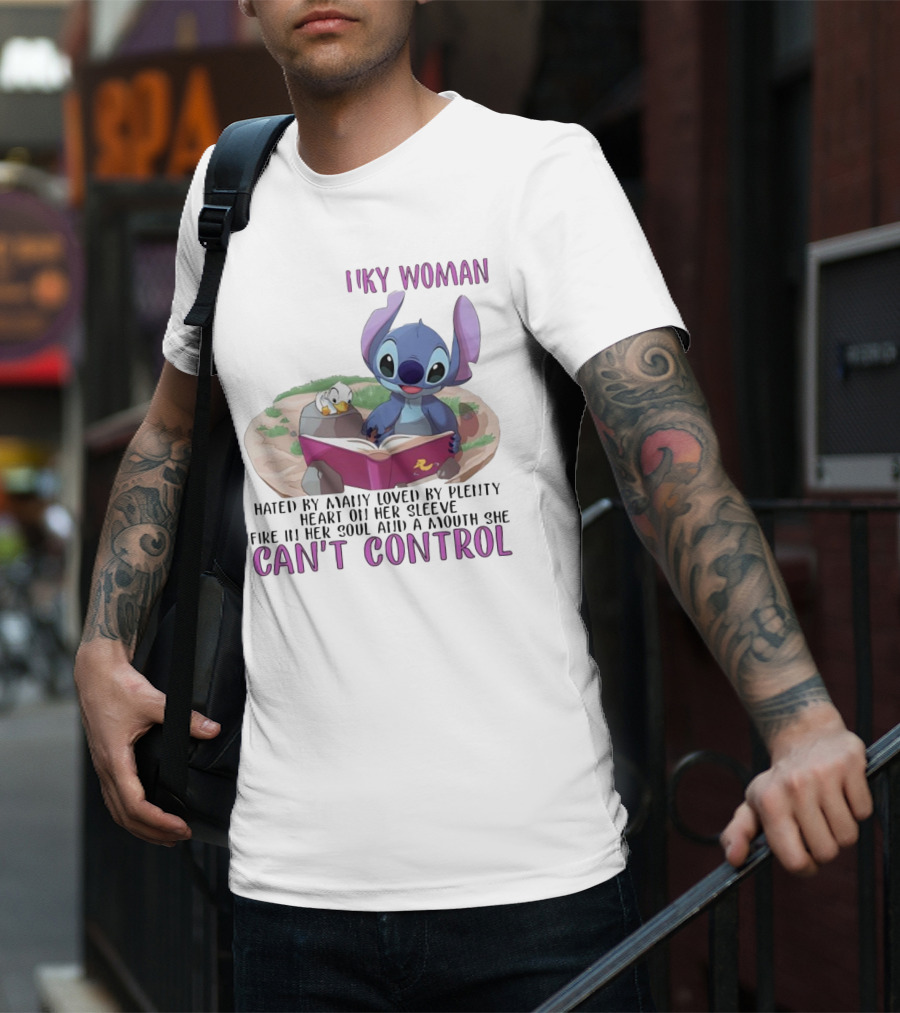 Cranky Woman Stitch Can't Control Hated By Many Loved By Plenty T-Shirt
