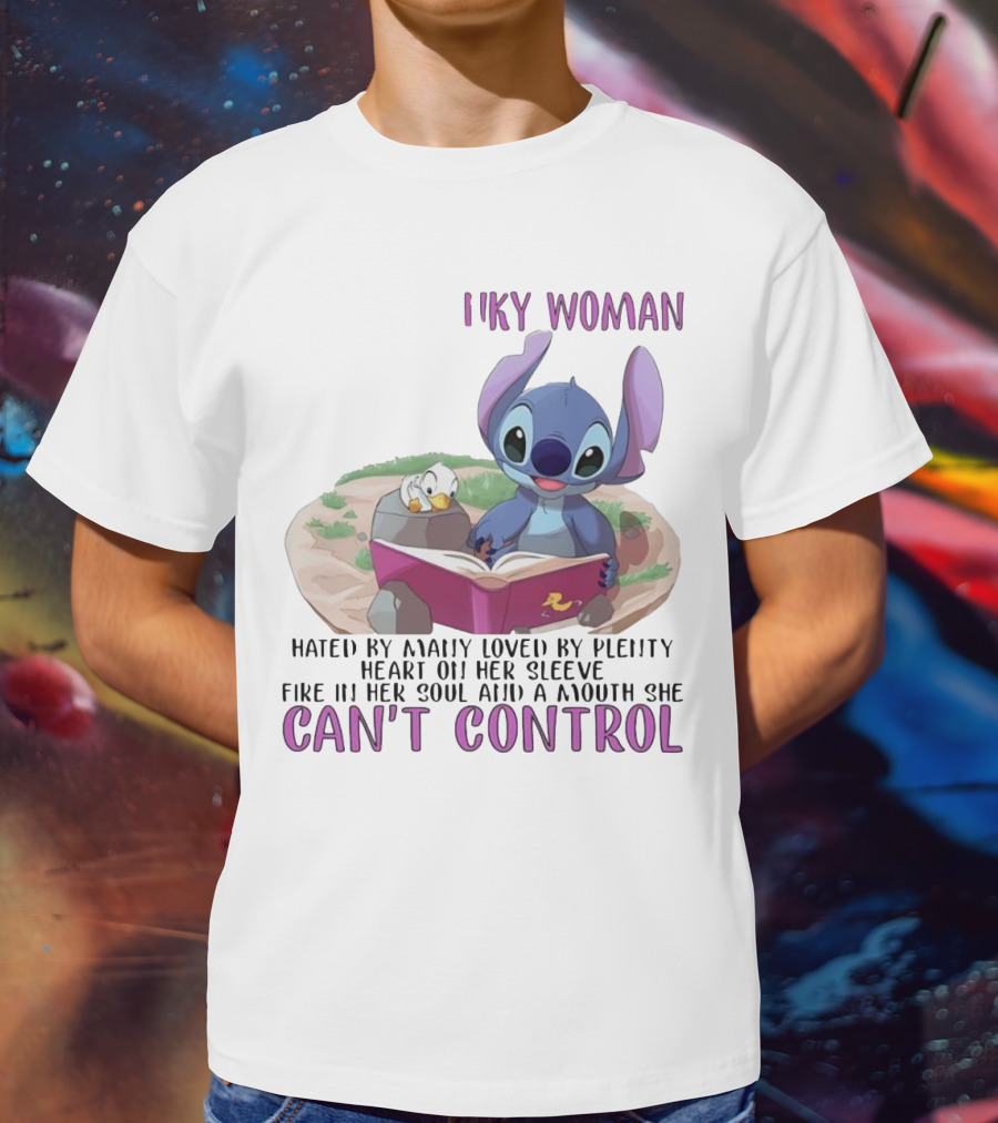 Cranky Woman Stitch Can't Control Hated By Many Loved By Plenty T-Shirt