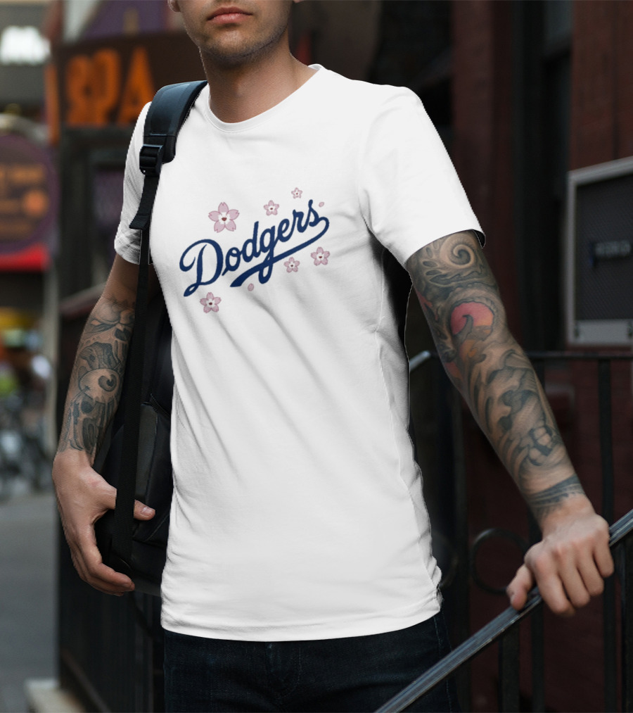 Takashi Murakami Dodgers 2025 Cherry Blossom Collaboration T-Shirt