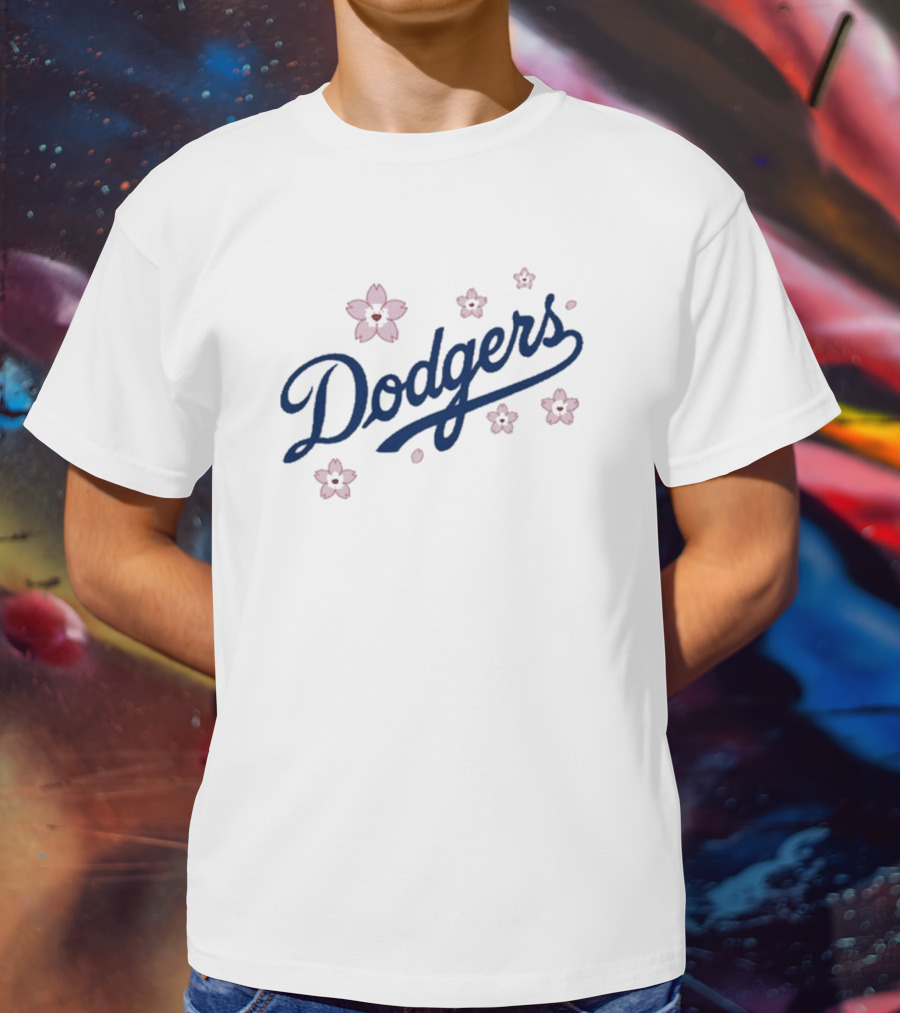 Takashi Murakami Dodgers 2025 Cherry Blossom Collaboration T-Shirt