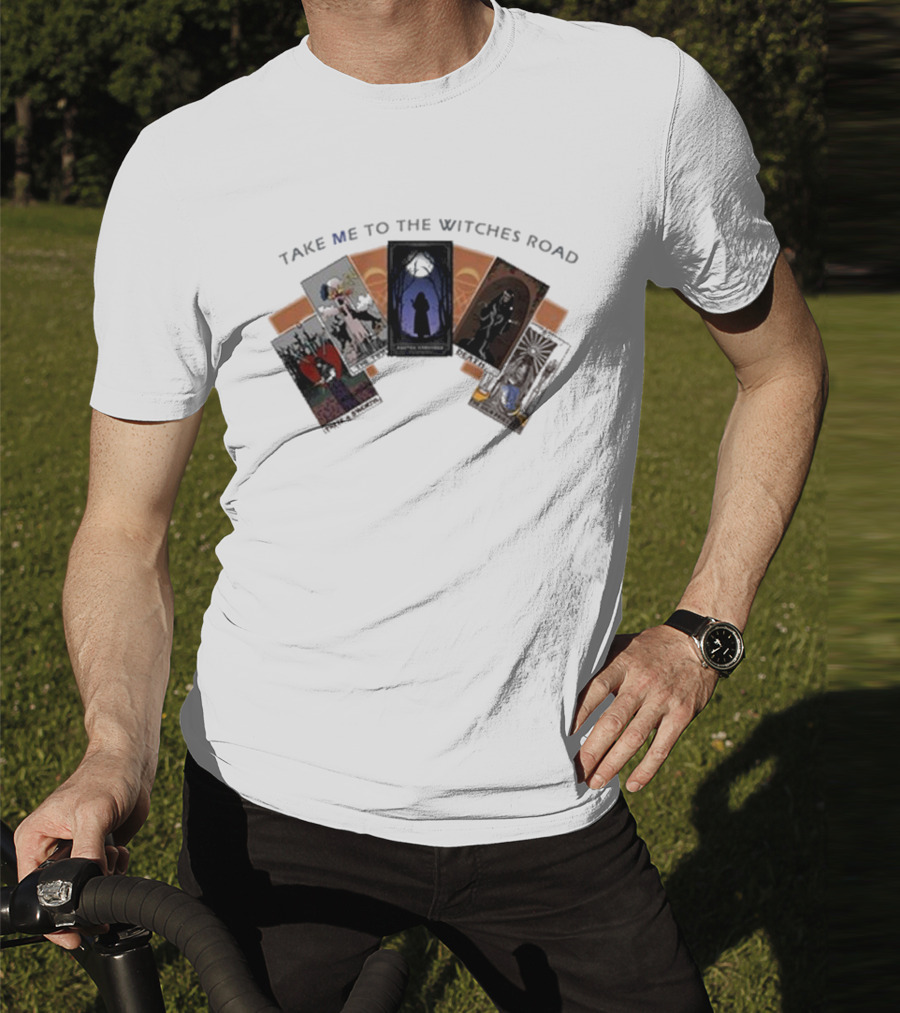 Take Me To The Witches Road Tarot Card Collection With Mystical Figures T-Shirt