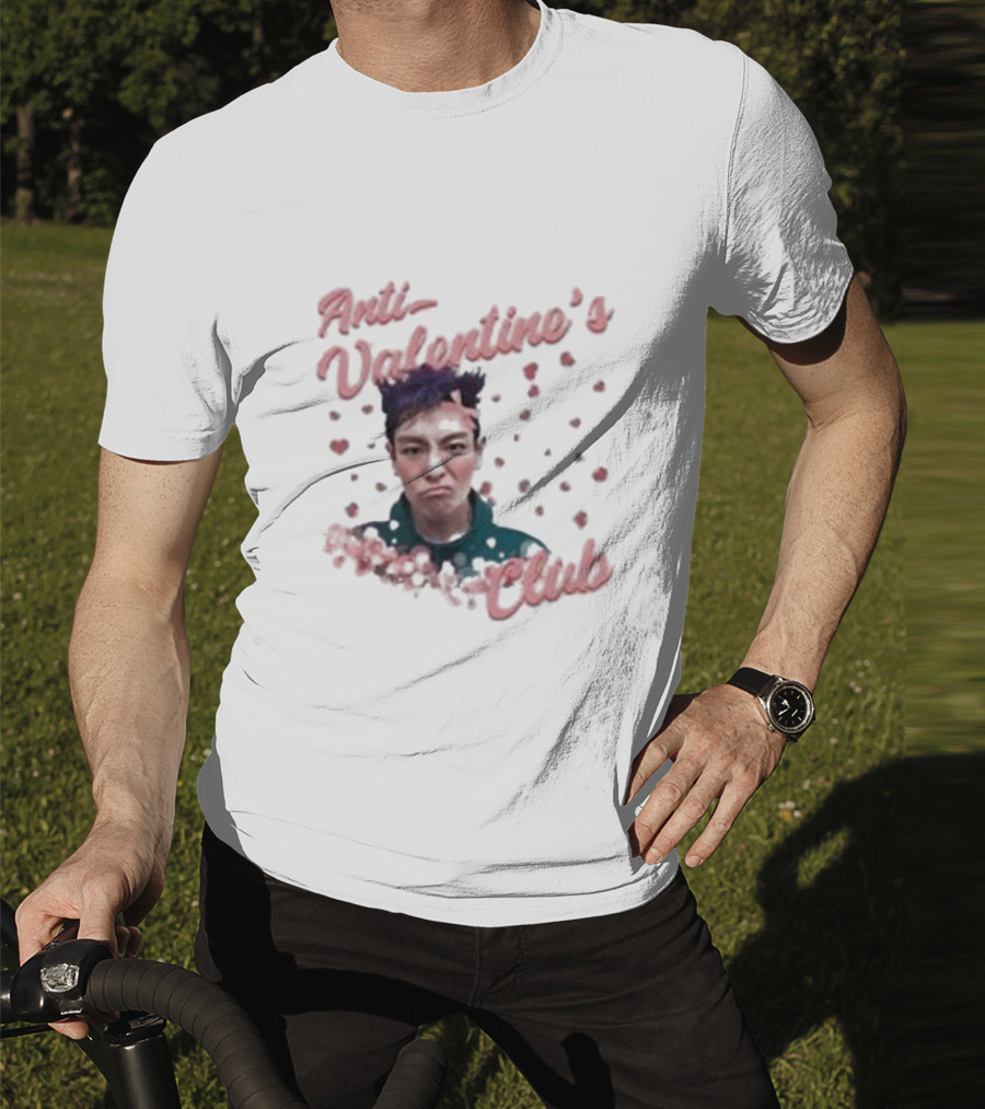 Anti Valentine’s Club Pouting Face Hearts T-Shirt