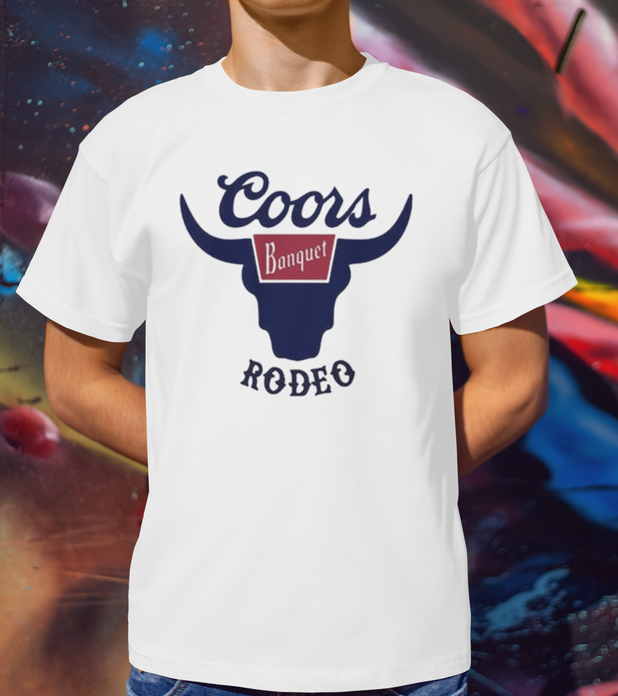 Coors Banquet Rodeo Tara Fabulousbutevil Bull Horns T-Shirt