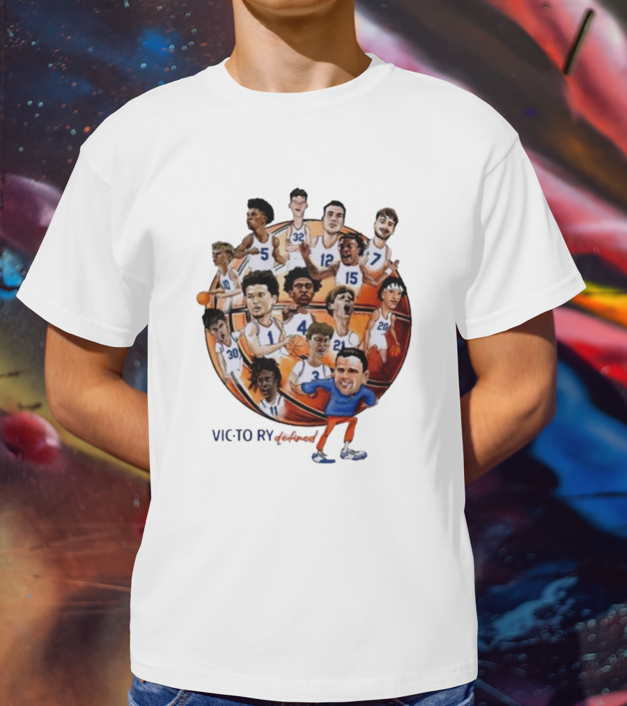 Victorious Gatorsmbk Florida Basketball Caricature Players Team Number 1 T-Shirt