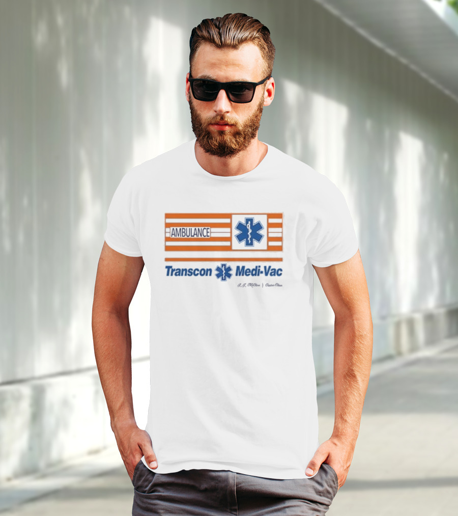Transcon Medi-Vac Ambulance Cannonball Run E.M.T. Paramedic T-Shirt