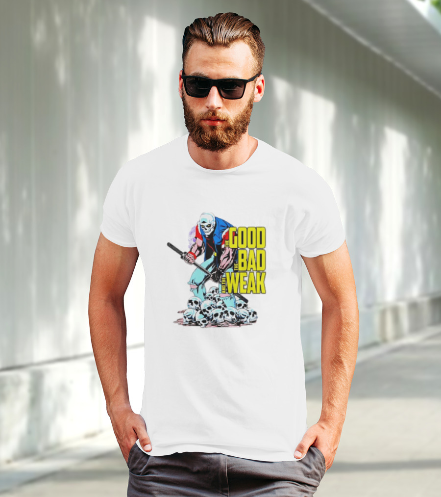 The Good The Bad And The Weak Skeleton Warrior With Skulls T-Shirt
