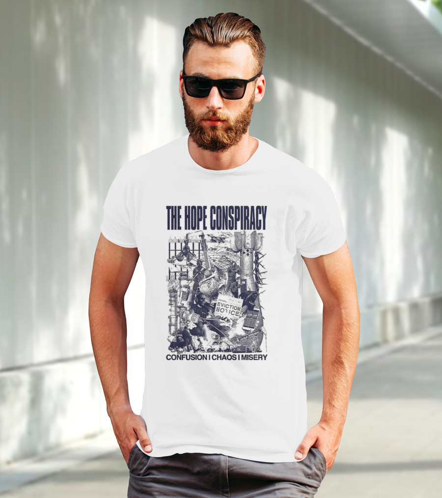 The Hope Conspiracy Branca CCM Natural Vintage-Style Imagery T-Shirt