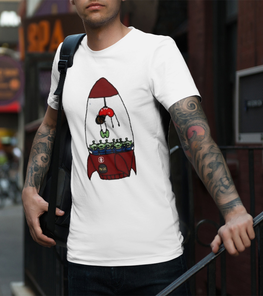 Kawhi Leonard Claw Dunk Rocket And Aliens Clippers T-Shirt