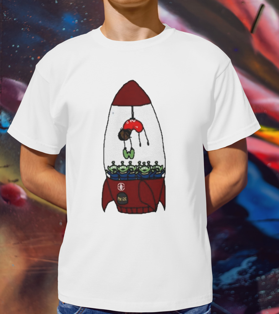 Kawhi Leonard Claw Dunk Rocket And Aliens Clippers T-Shirt