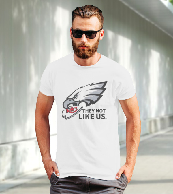 They Not Like Us Eagles Defeat KC Chiefs Iconic Sports Rivalry T-Shirt