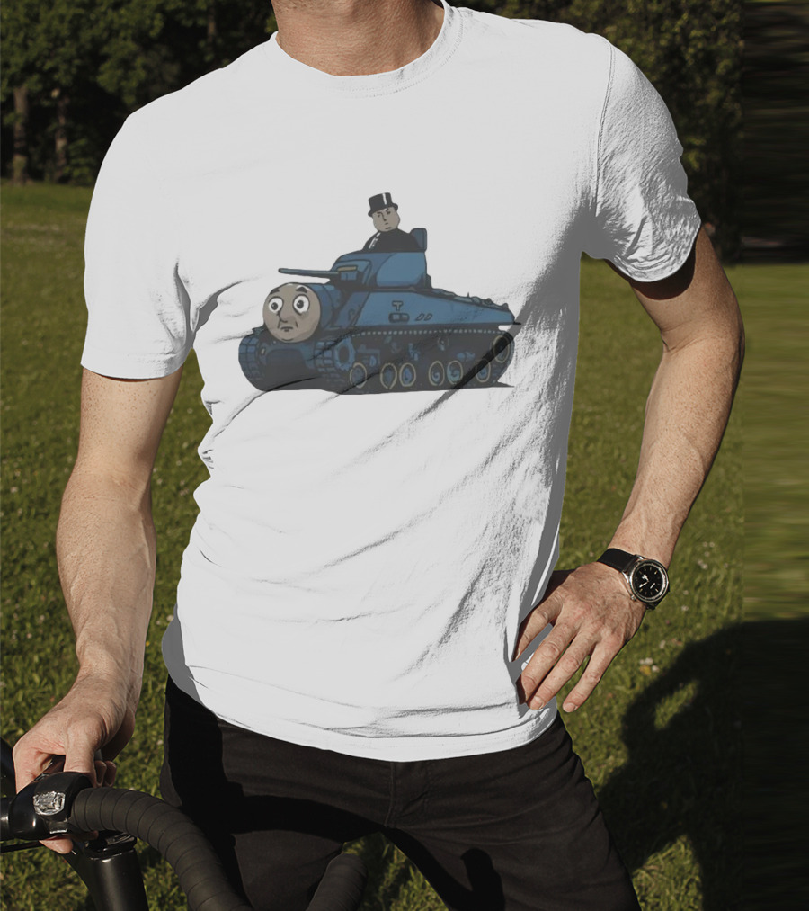 Thomas The Tank Engine And Sir Topham Hatt Tank Fusion Funny T-Shirt