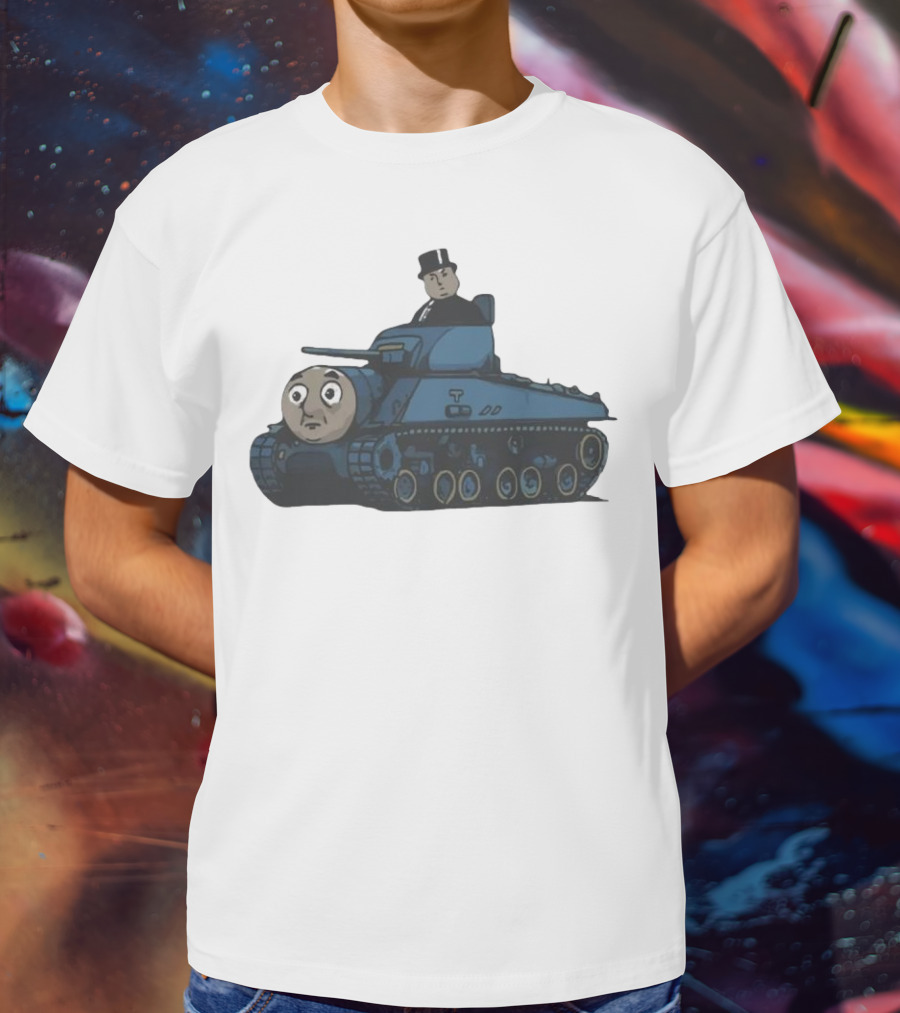 Thomas The Tank Engine And Sir Topham Hatt Tank Fusion Funny T-Shirt