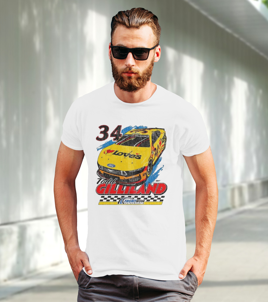 Todd Gilliland 34 Love's Front Row Motorsports Car T-Shirt