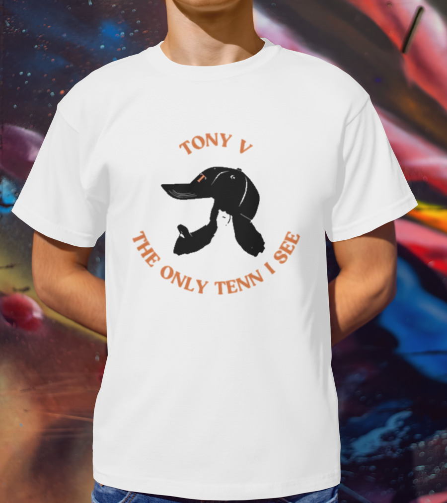 TONY V THE ONLY TENN I SEE Orange Text T-Shirt