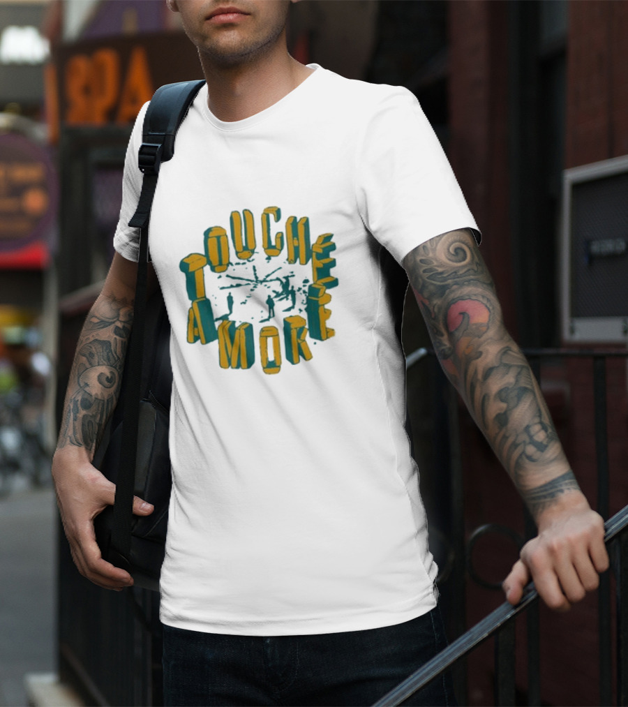 Touche Amore Circular Henge Letters With People And Structure T-Shirt
