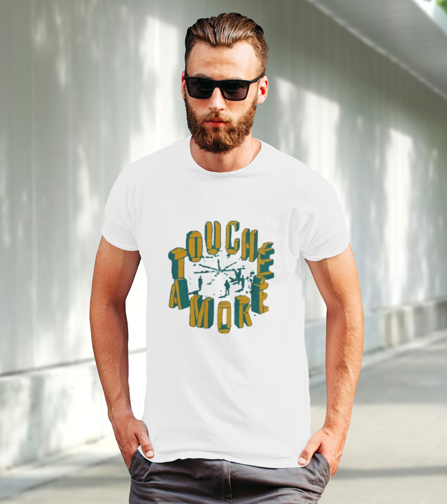 Touche Amore Circular Henge Letters With People And Structure T-Shirt
