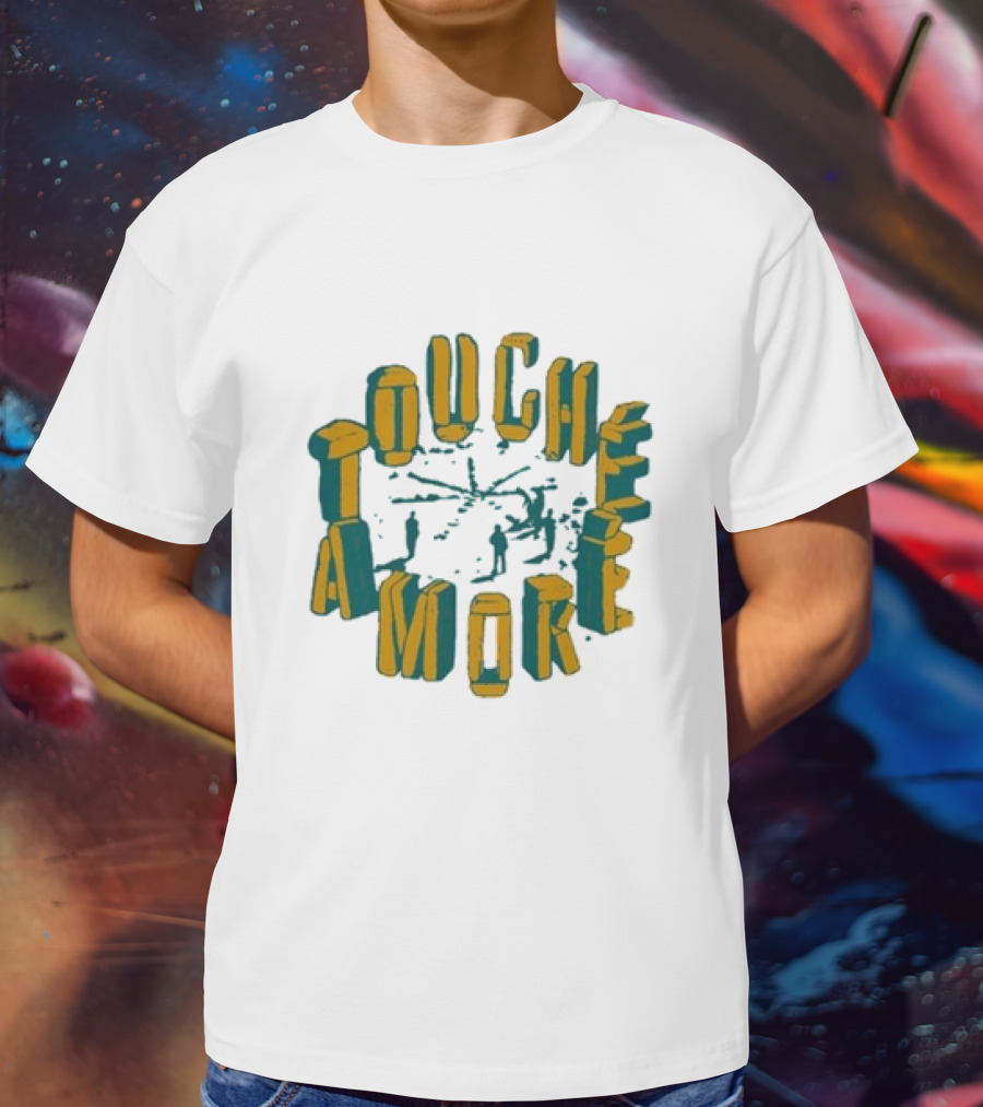 Touche Amore Circular Henge Letters With People And Structure T-Shirt