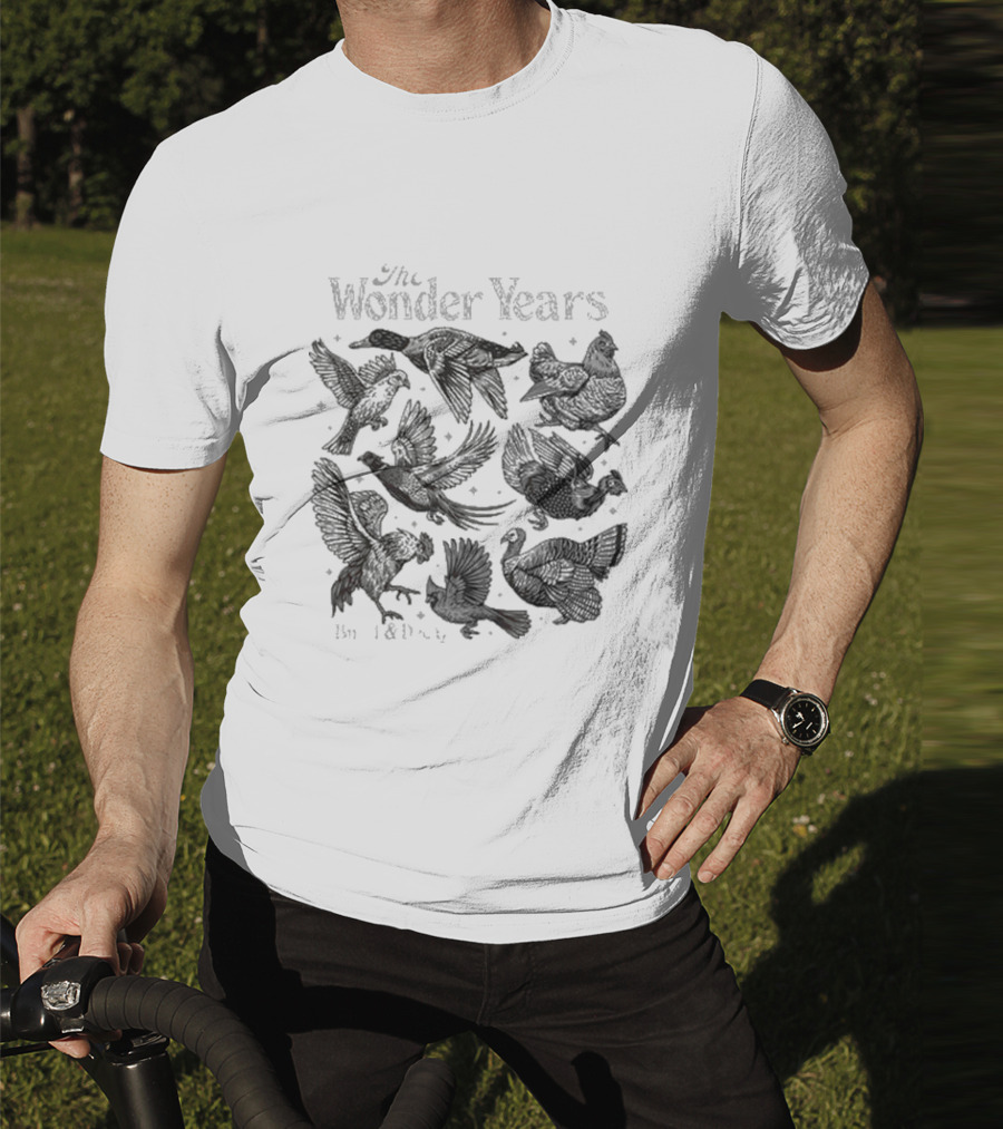 The Wonder Years Burst And Decay Bird Collage Falling Leaves T-Shirt