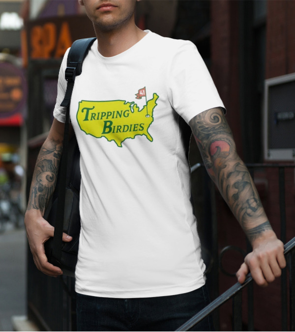 Tripping Birdies USA Map Masters Golf Flag 41 T-Shirt