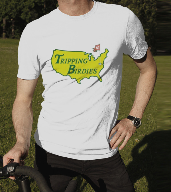 Tripping Birdies USA Map Masters Golf Flag 41 T-Shirt
