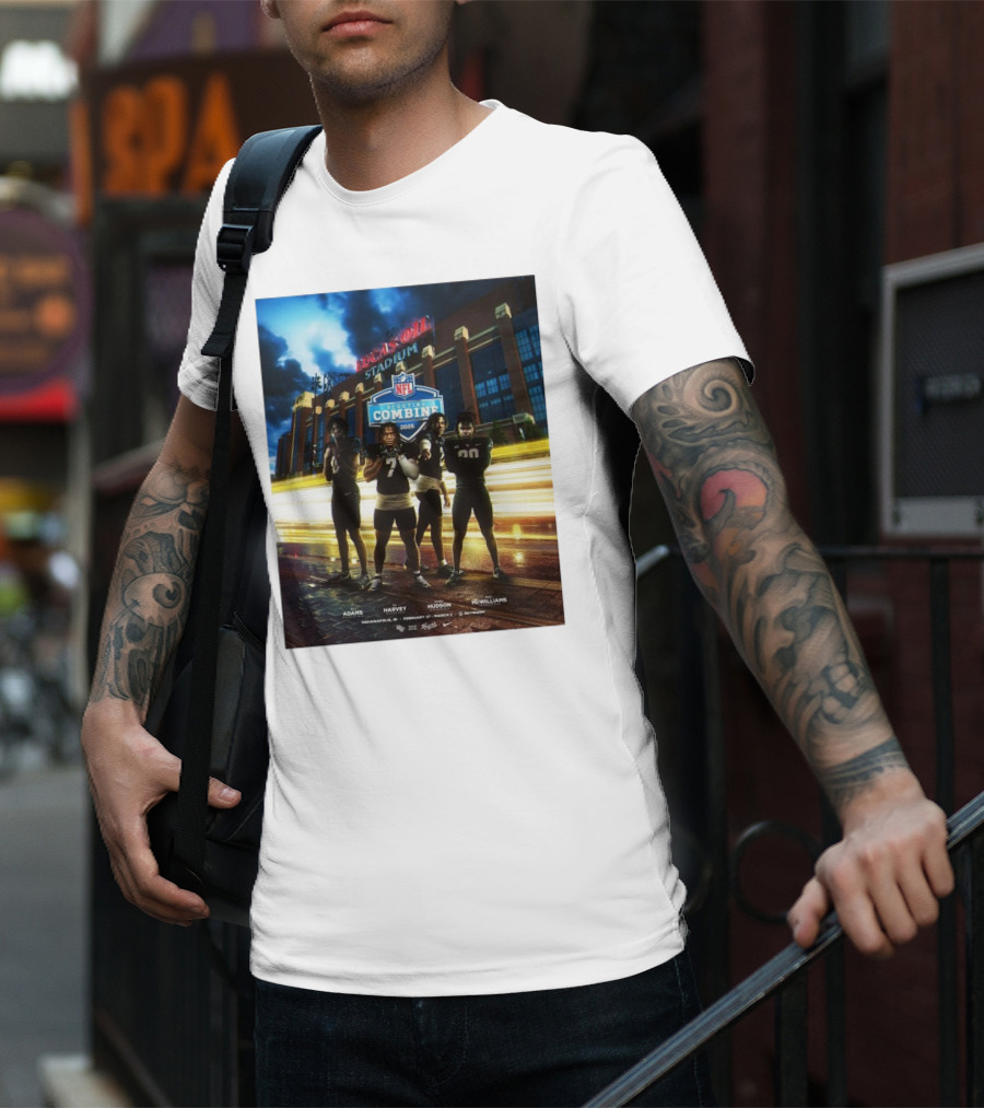 Lucas Oil Stadium NFL Scouting Combine 2025 UCF Adams Harvey Hudson McWilliams Indianapolis T-Shirt