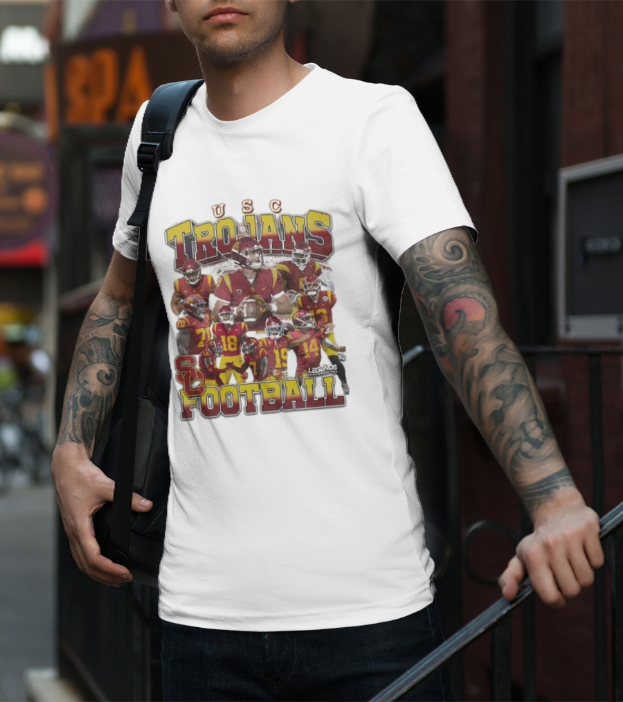 USC Trojans Football Legends Heavy Weight Players Collection T-Shirt