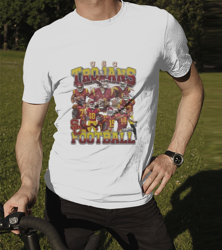 USC Trojans Football Legends Heavy Weight Players Collection T-Shirt