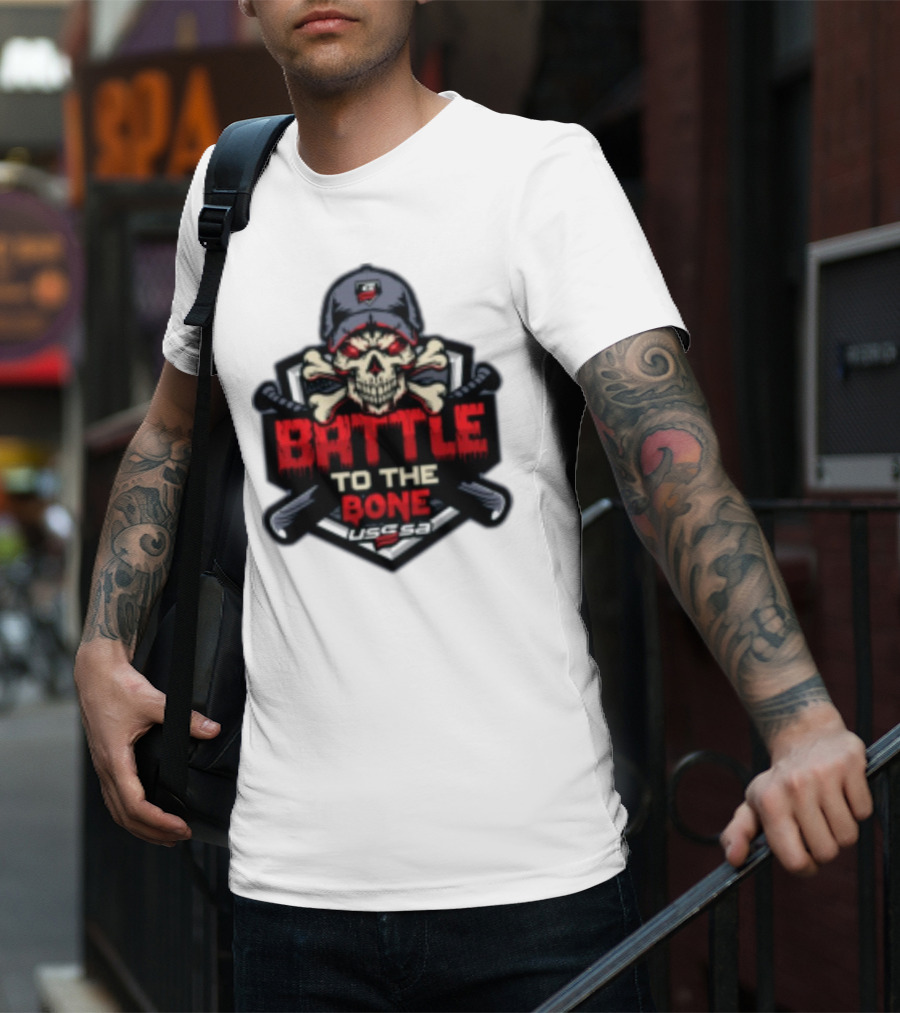 Battle To The Bone USSSA Skull And Crossbones March 21-23 2025 T-Shirt