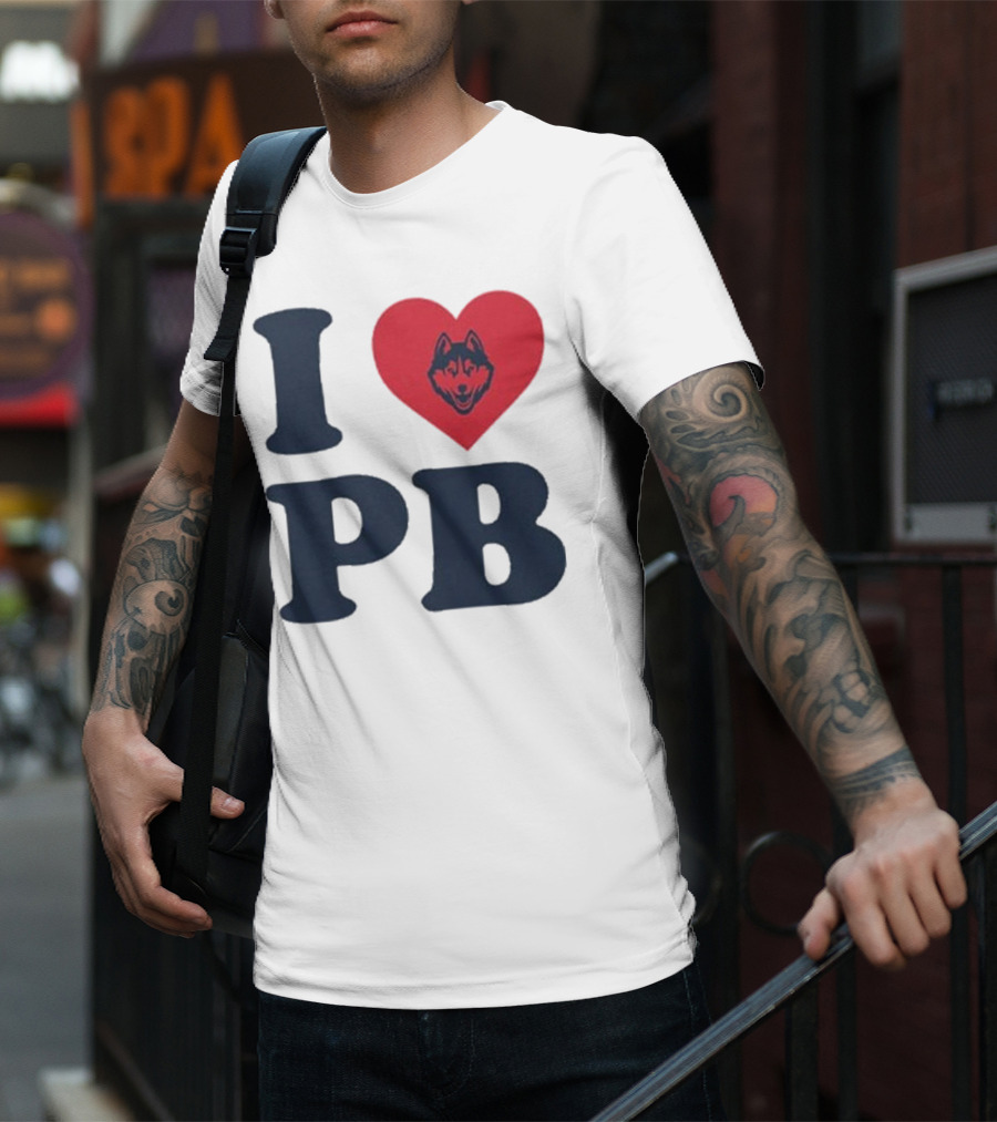 UConn I Heart Huskies Paige Bueckers PB T-Shirt