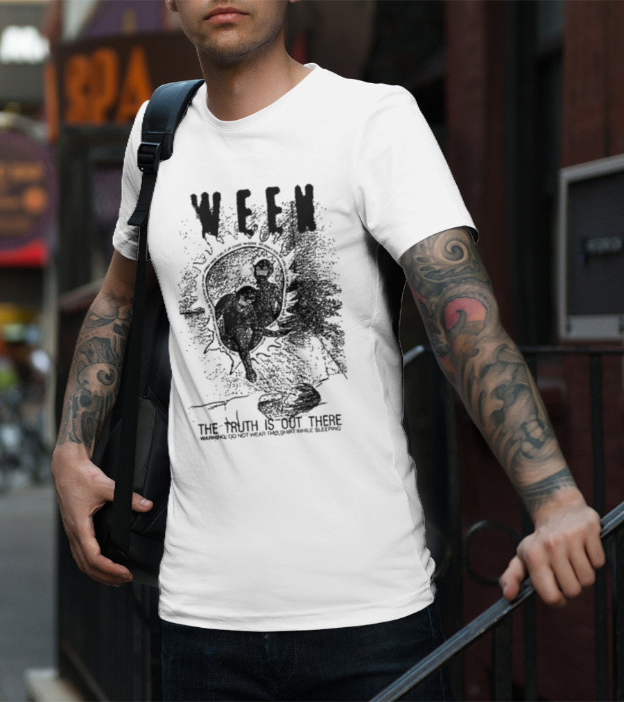 Ween The Truth Is Out There Warning Skeleton Vision T-Shirt