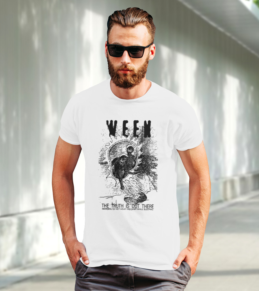 Ween The Truth Is Out There Warning Skeleton Vision T-Shirt