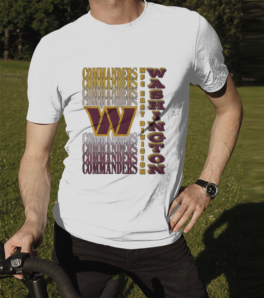Washington Commanders NFC East Division W Logo Football Team T-Shirt