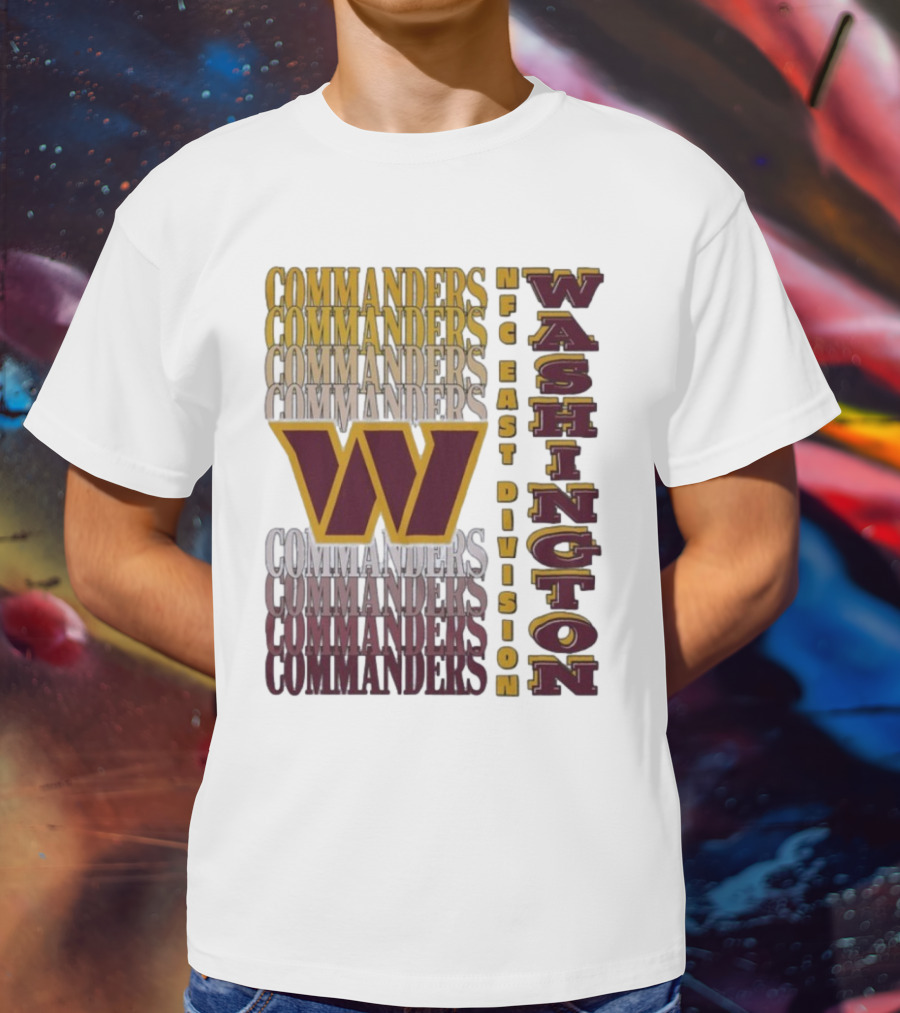Washington Commanders NFC East Division W Logo Football Team T-Shirt