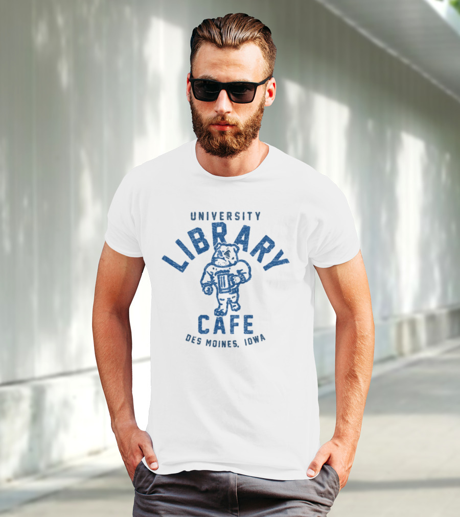 University Library Cafe Bulldog Des Moines Iowa T-Shirt