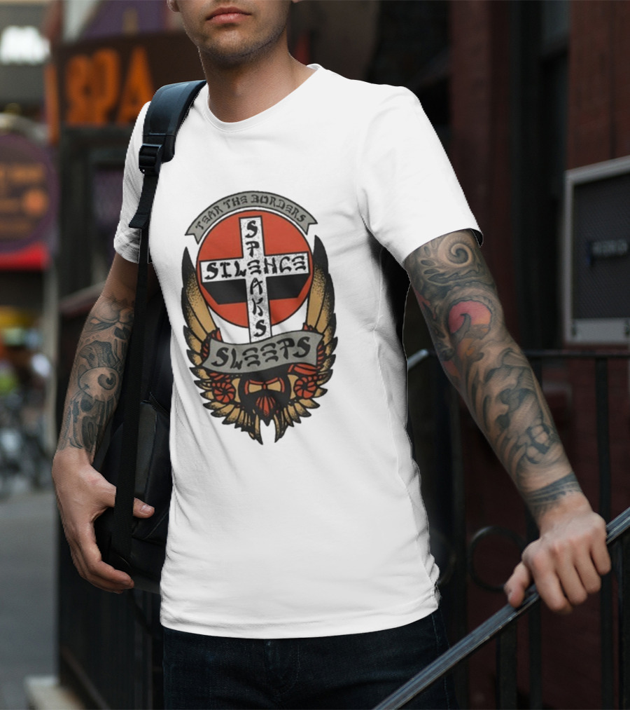 Tear The Borders Silence Speaks While She Sleeps Wings Cross Emblem T-Shirt