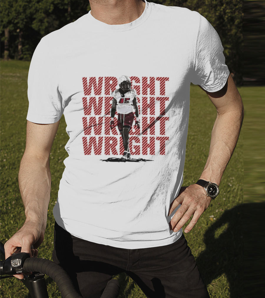 Wright Football Gameday Player Red Athletic Repetition T-Shirt