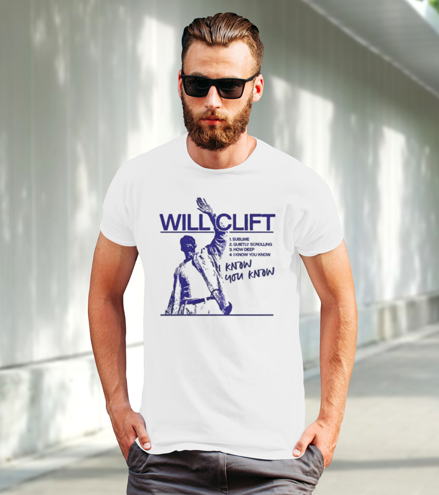 Will Clift Blue Ink Gesture I Know You Know Surreal Tracklist T-Shirt