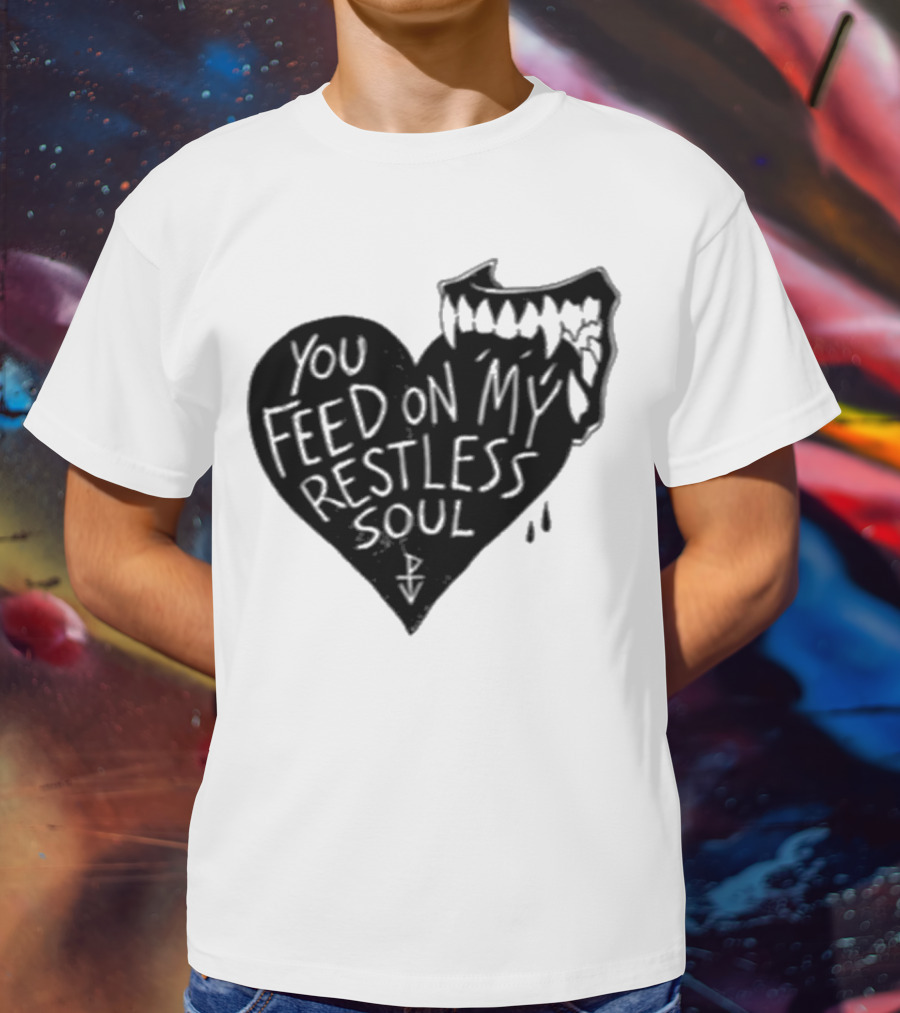 You Feed On My Restless Soul Aggressive Creature Burst Out Horror Theme T-Shirt