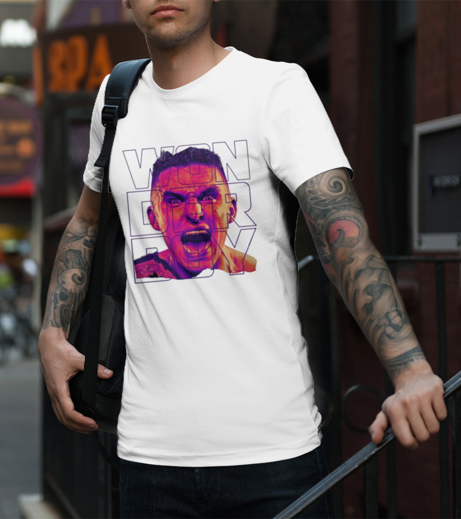Wonderboy Brian Morris Deranged Bold Typography Expression T-Shirt