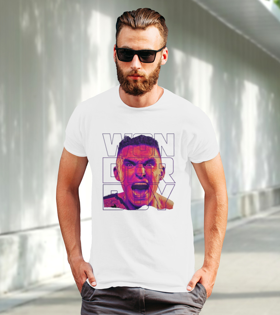 Wonderboy Brian Morris Deranged Bold Typography Expression T-Shirt