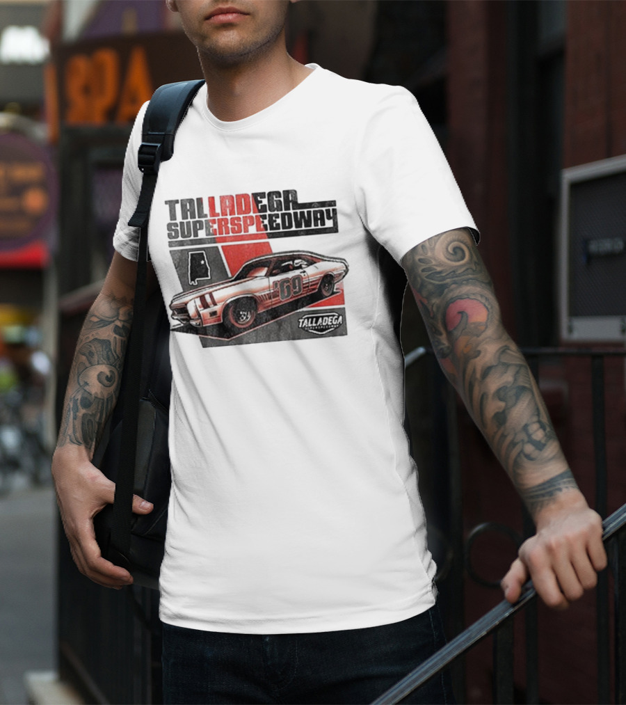 Talladega Superspeedway 69 Retro Racecar Design T-Shirt