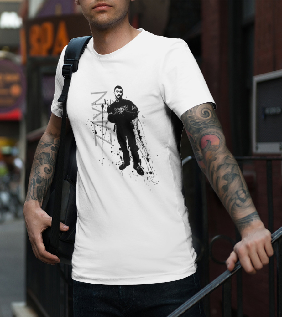 Zayn Splatter Style With Splash Silhouette And Name T-Shirt