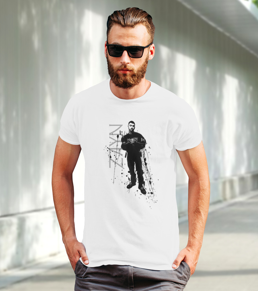 Zayn Splatter Style With Splash Silhouette And Name T-Shirt