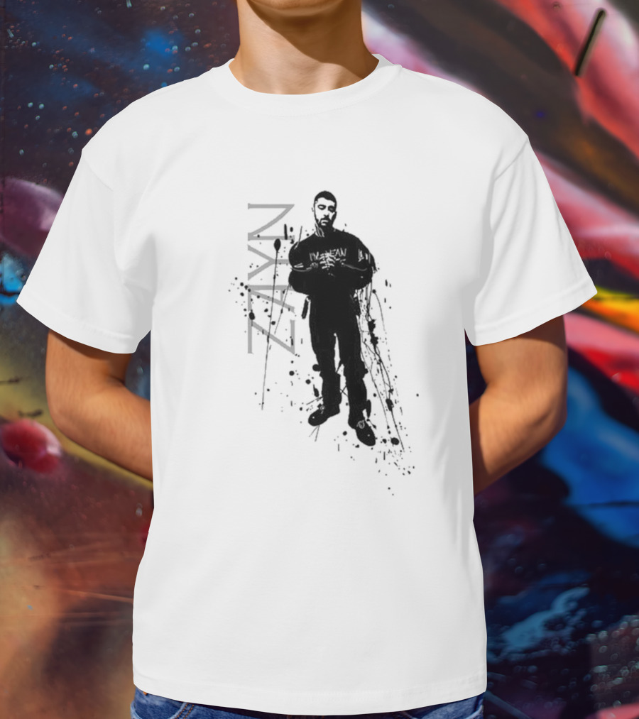 Zayn Splatter Style With Splash Silhouette And Name T-Shirt