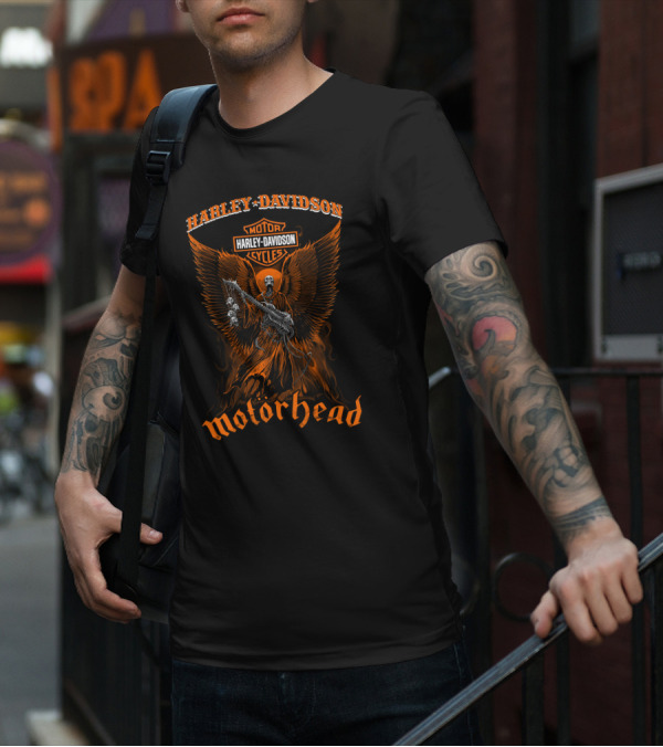 Harley Davidson Motorcycles Motorhead Angel Warrior T-Shirt