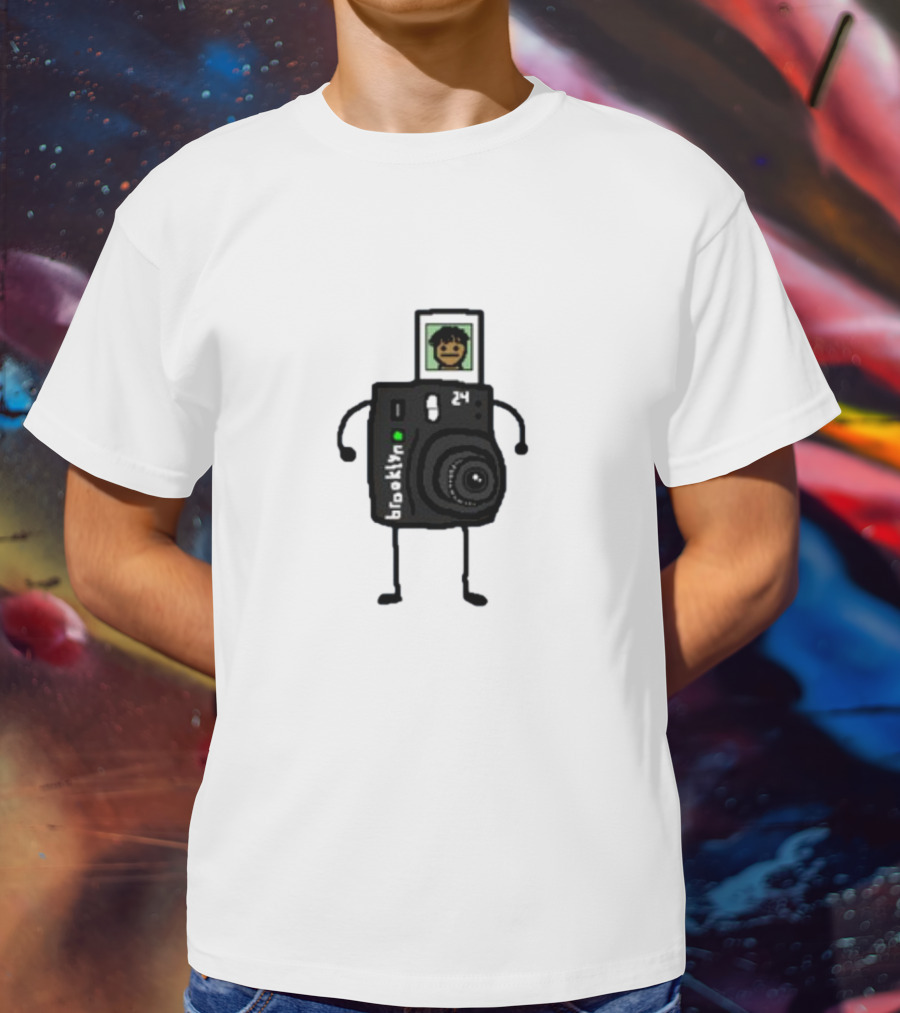 Brooklyn Camera Character With Photo Of Person T-Shirt