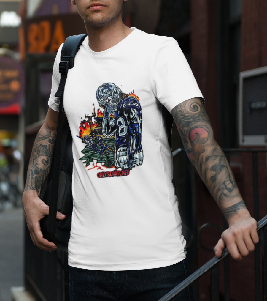 Only Scratched The Surface Retros Sports Imagery Fire Scene T-Shirt