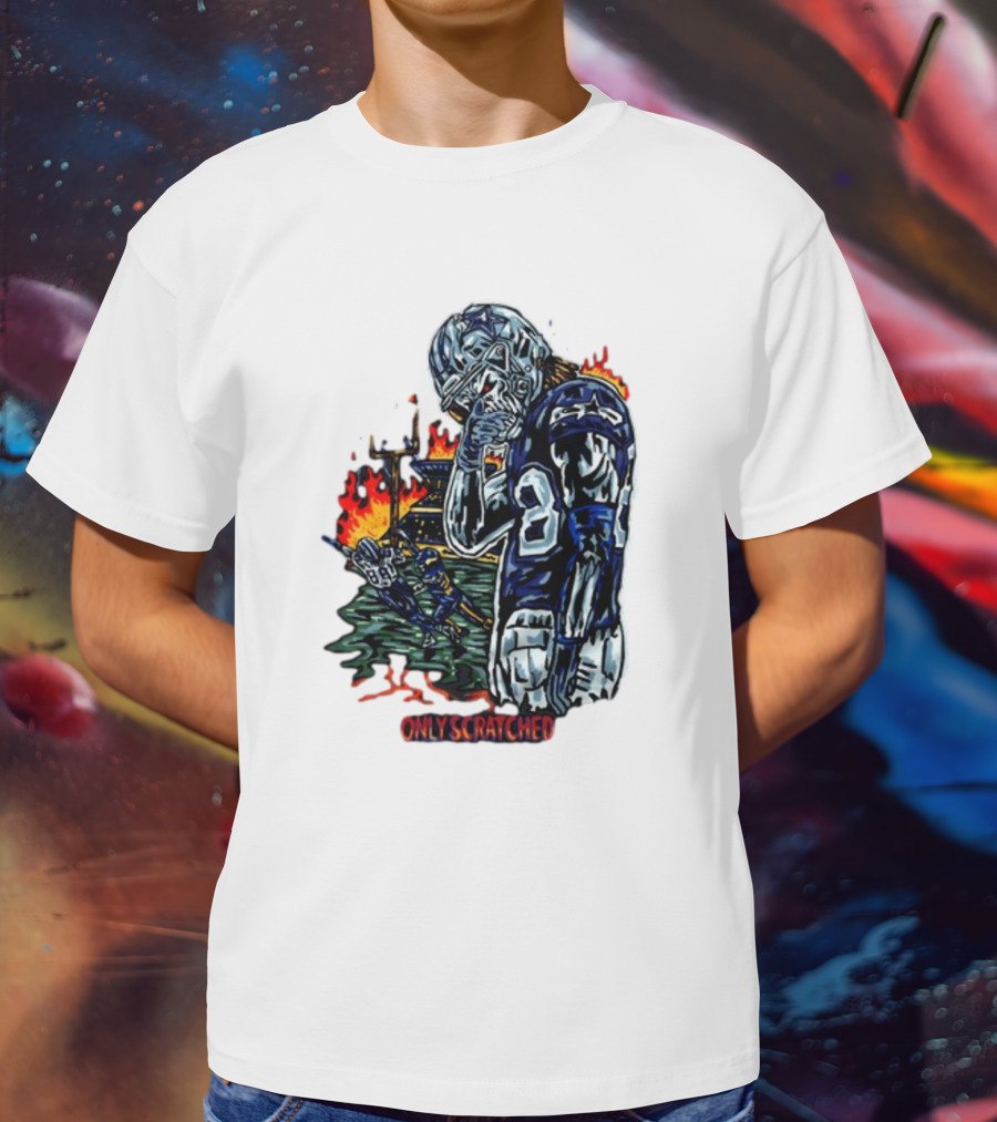 Only Scratched The Surface Retros Sports Imagery Fire Scene T-Shirt